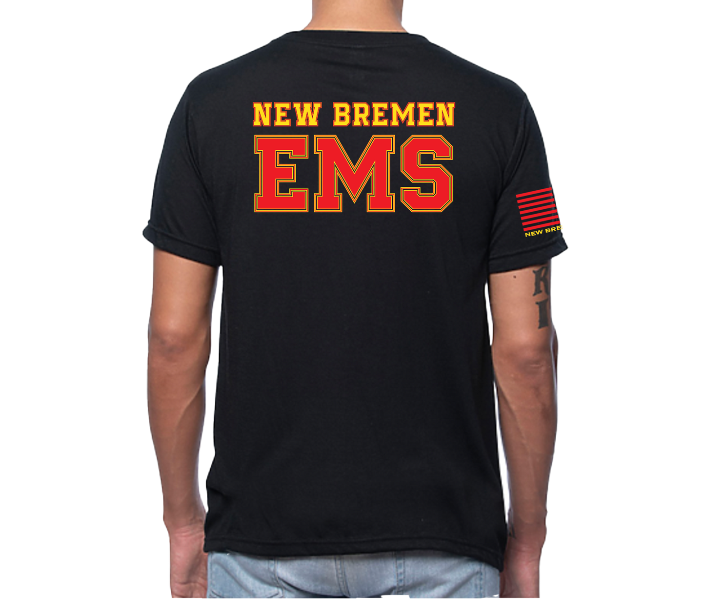 New Bremen EMS Short Sleeve Unisex T-shirt Black