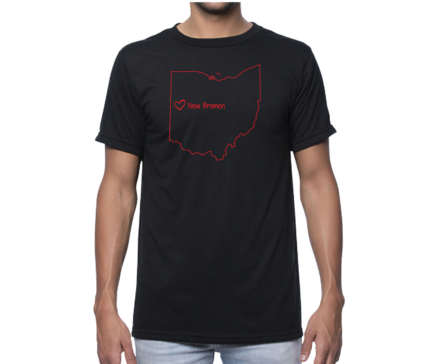 NB Ohio Map Short Sleeve Unisex T-shirt