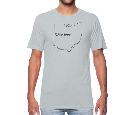 NB Ohio Map Short Sleeve Unisex T-shirt