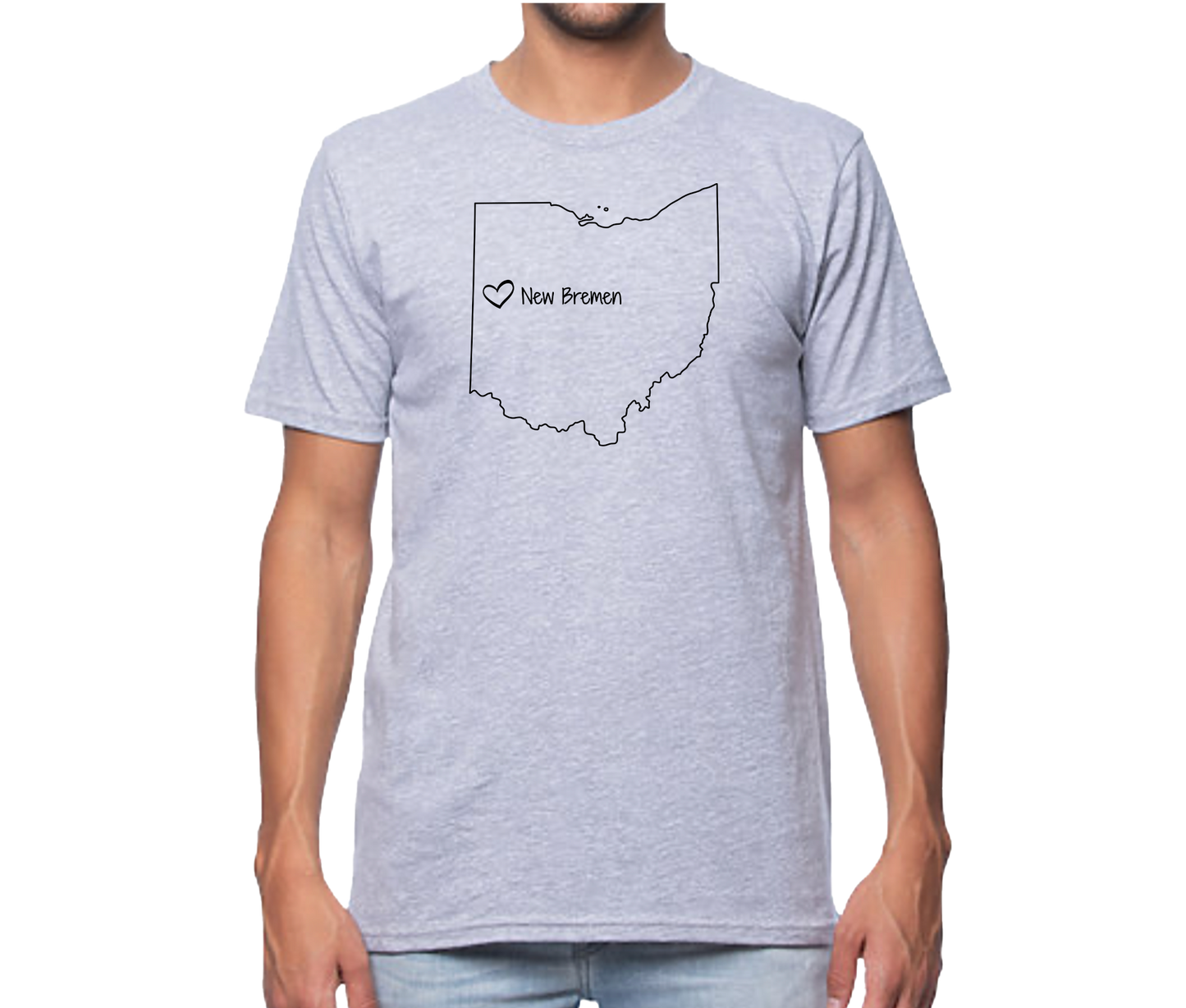 NB Ohio Map Short Sleeve Unisex T-shirt
