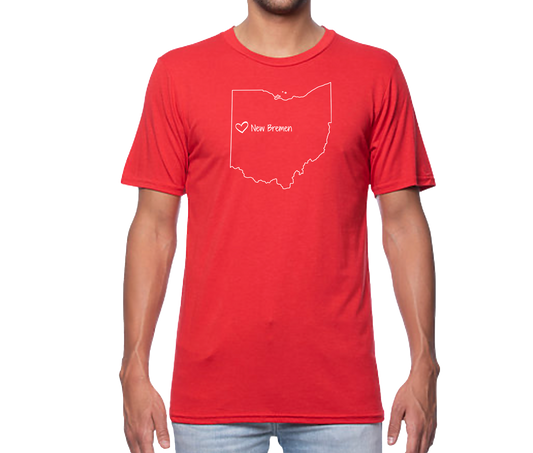 NB Ohio Map Short Sleeve Unisex T-shirt