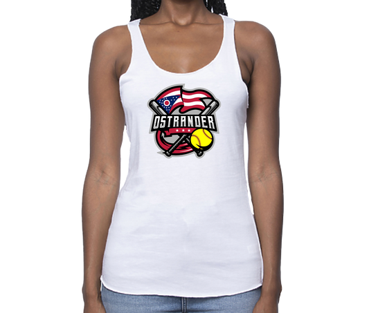 Ostrander 2024 Softball Official Logo Women's Bamboo/Cotton Raw Edge Tank