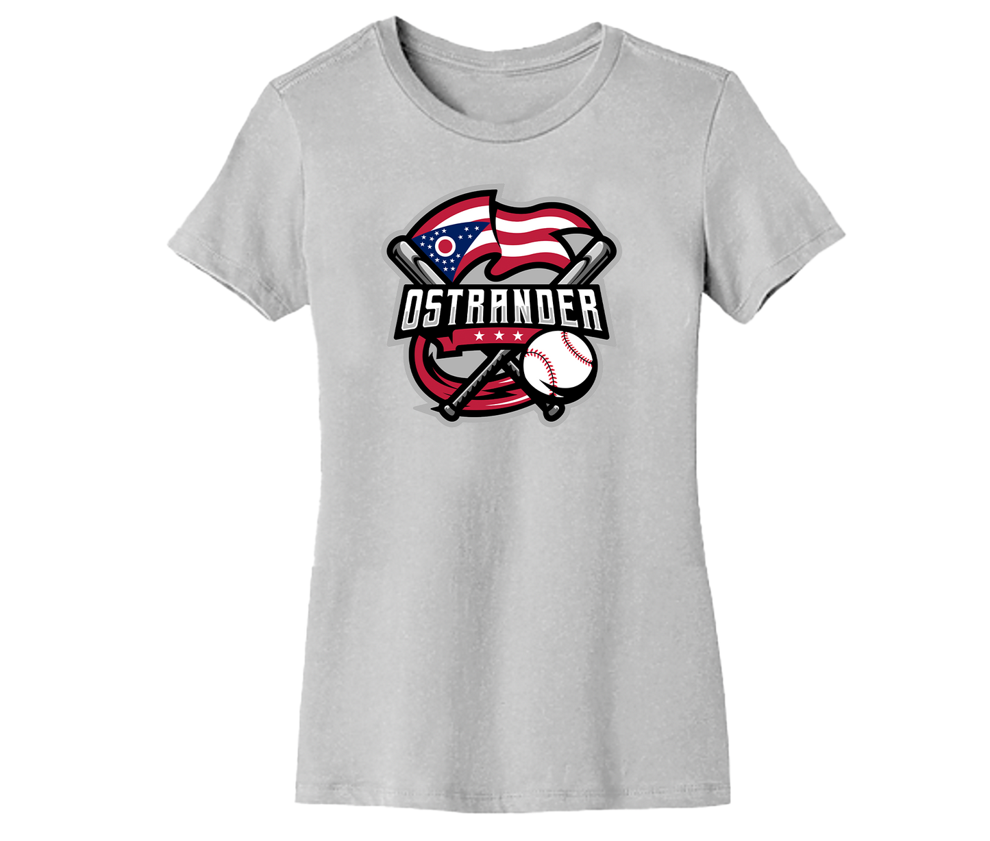 Ostrander Baseball 2024 Official Logo Women's Short Sleeve Tee