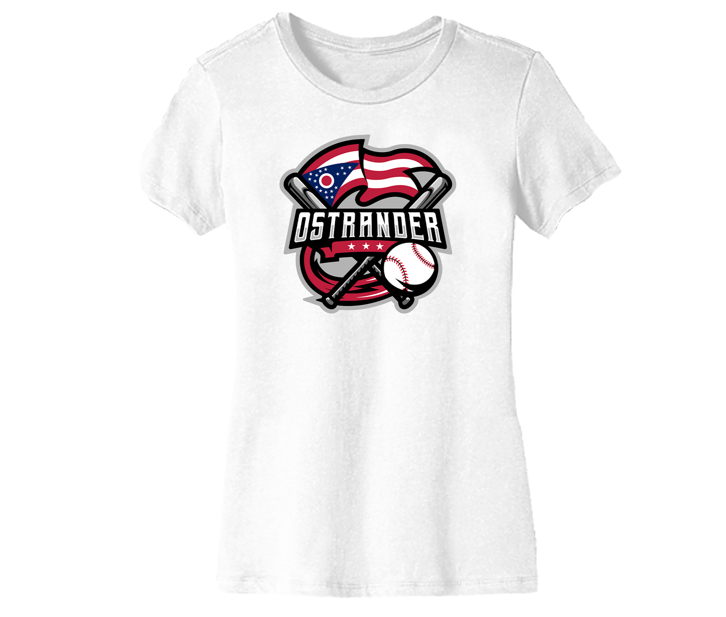 Ostrander Baseball 2024 Official Logo Women's Short Sleeve Tee