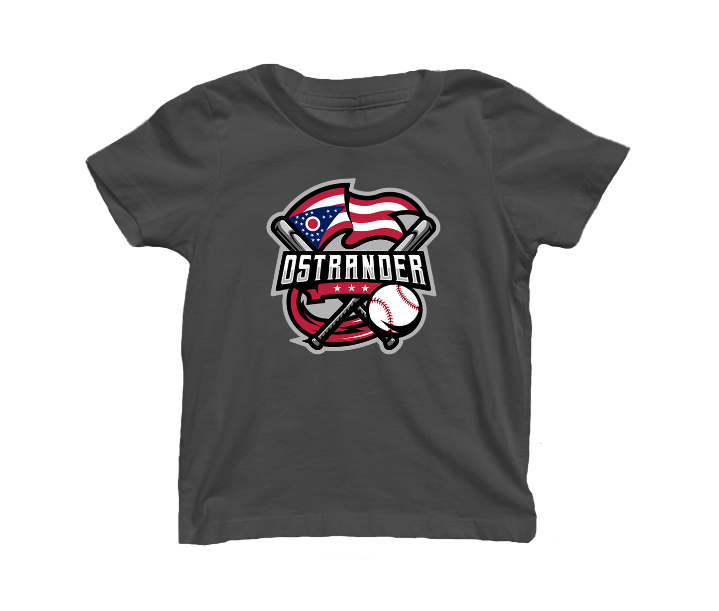 Ostrander Baseball 2024 Official Logo Toddler & Youth Short Sleeve T-shirt