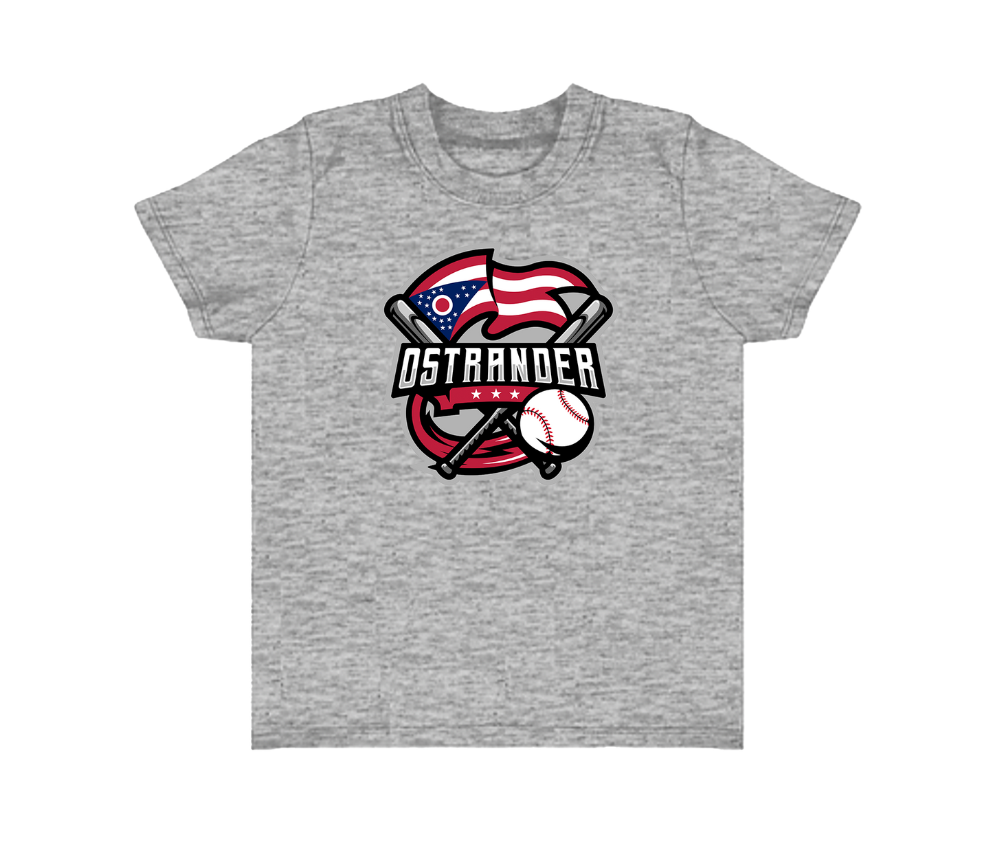 Ostrander Baseball 2024 Official Logo Toddler & Youth Short Sleeve T-shirt