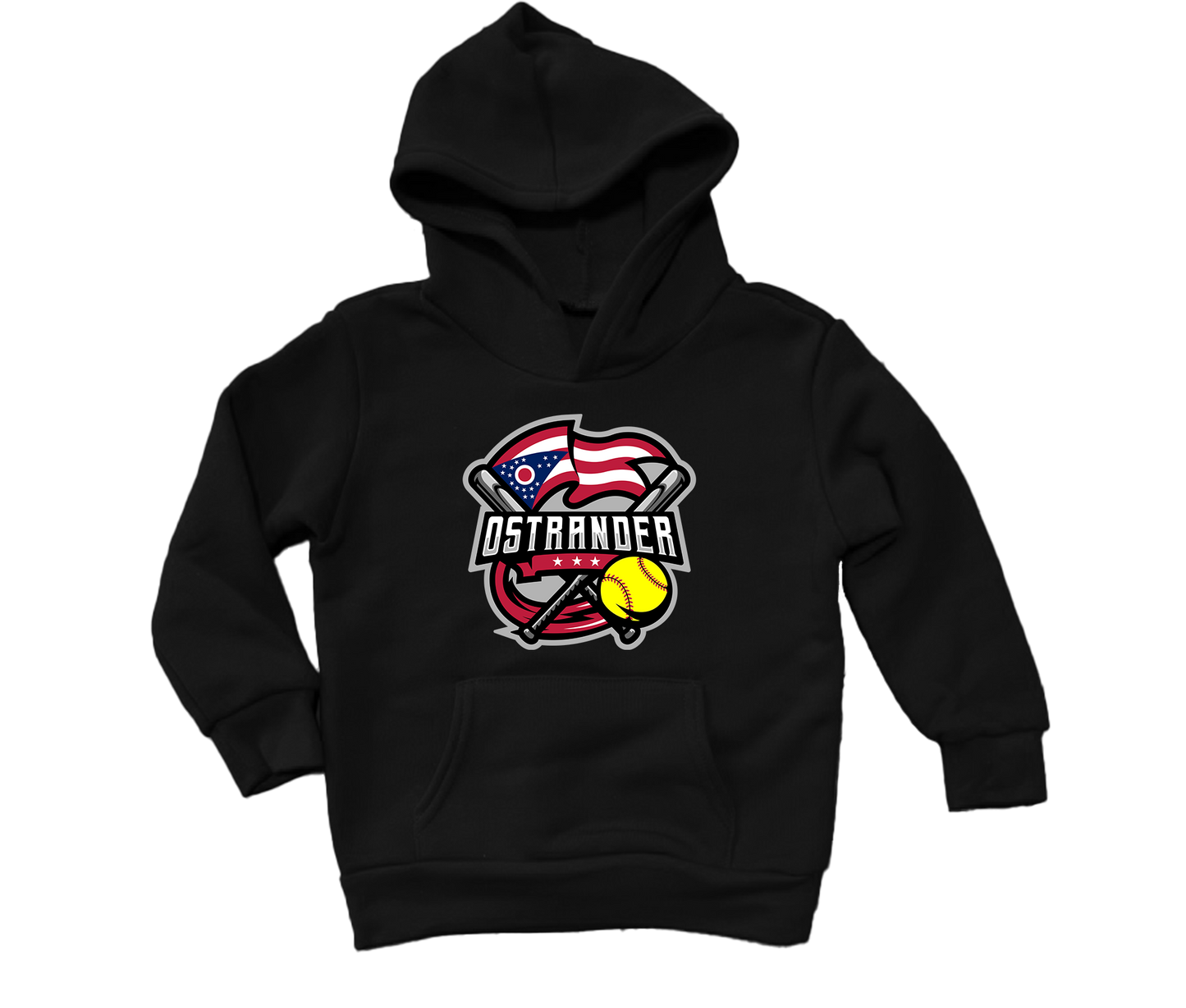 Ostrander Softball 2024 Official Logo Toddler & Youth Hoodie