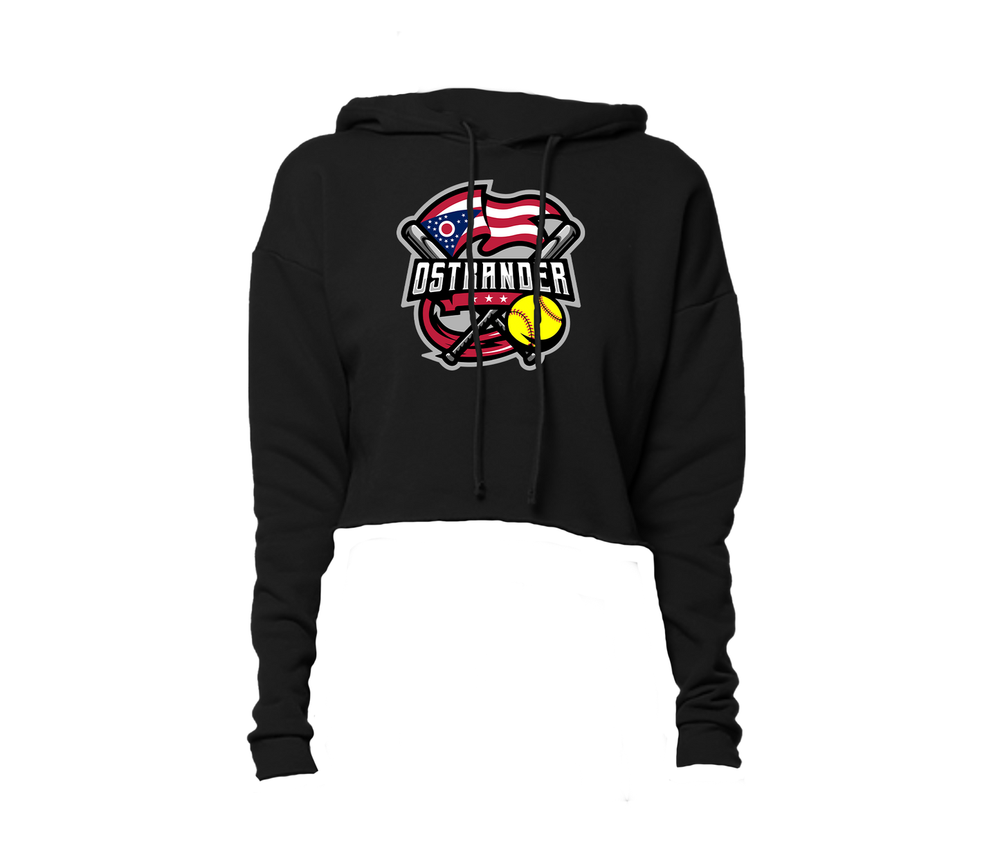 Ostrander Softball 2024 Official Logo Women's Crop Hoodie