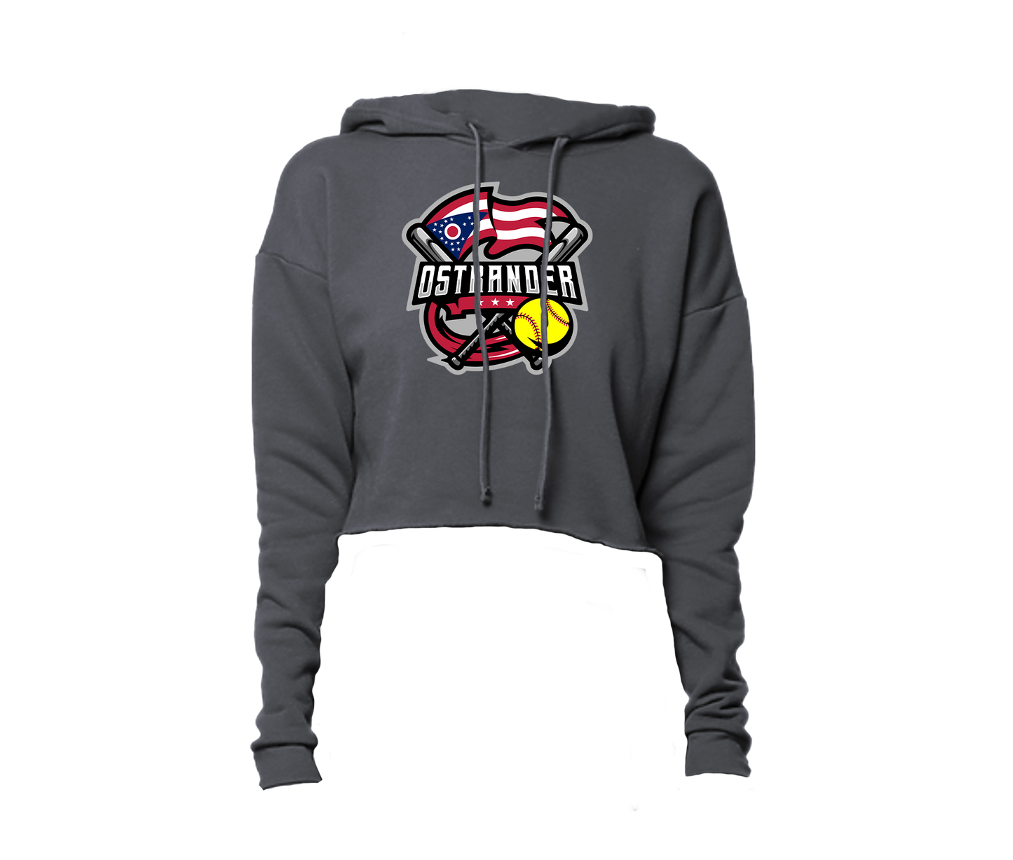 Ostrander Softball 2024 Official Logo Women's Crop Hoodie