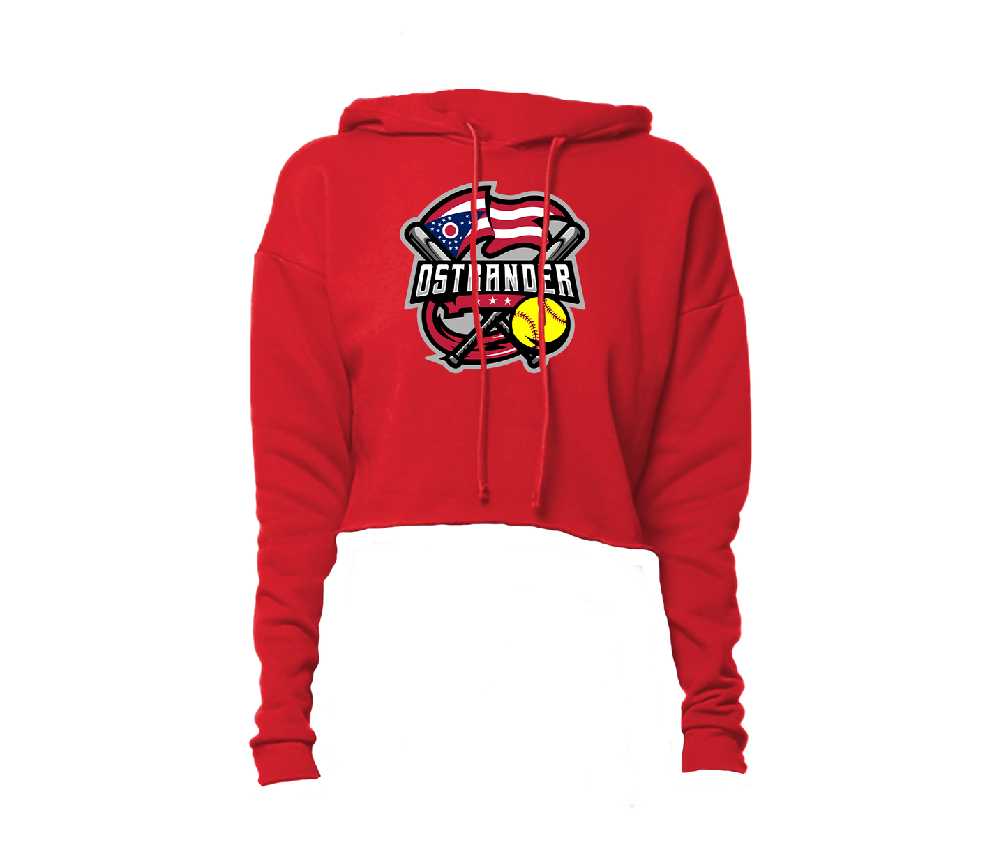 Ostrander Softball 2024 Official Logo Women's Crop Hoodie