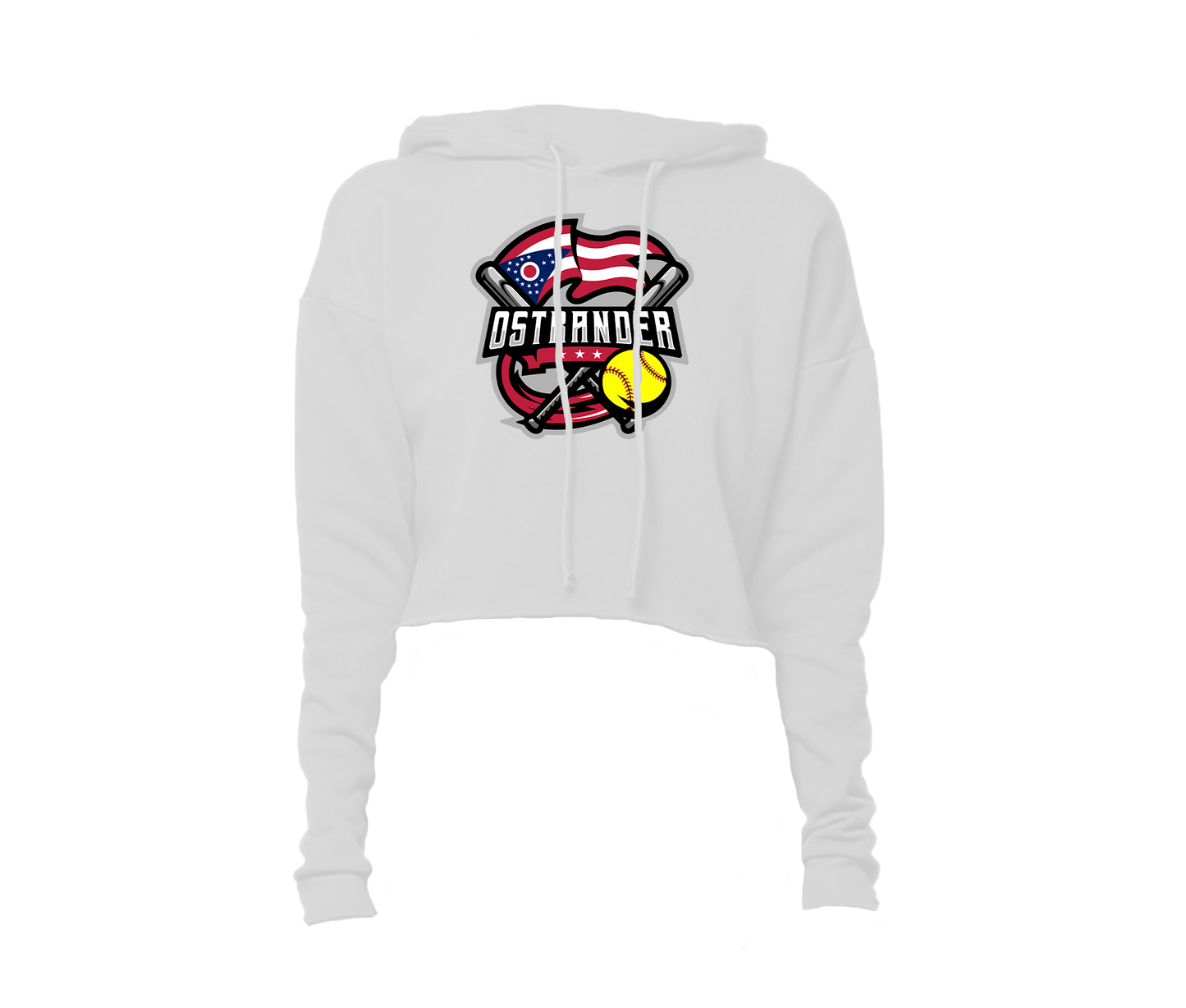 Ostrander Softball 2024 Official Logo Women's Crop Hoodie