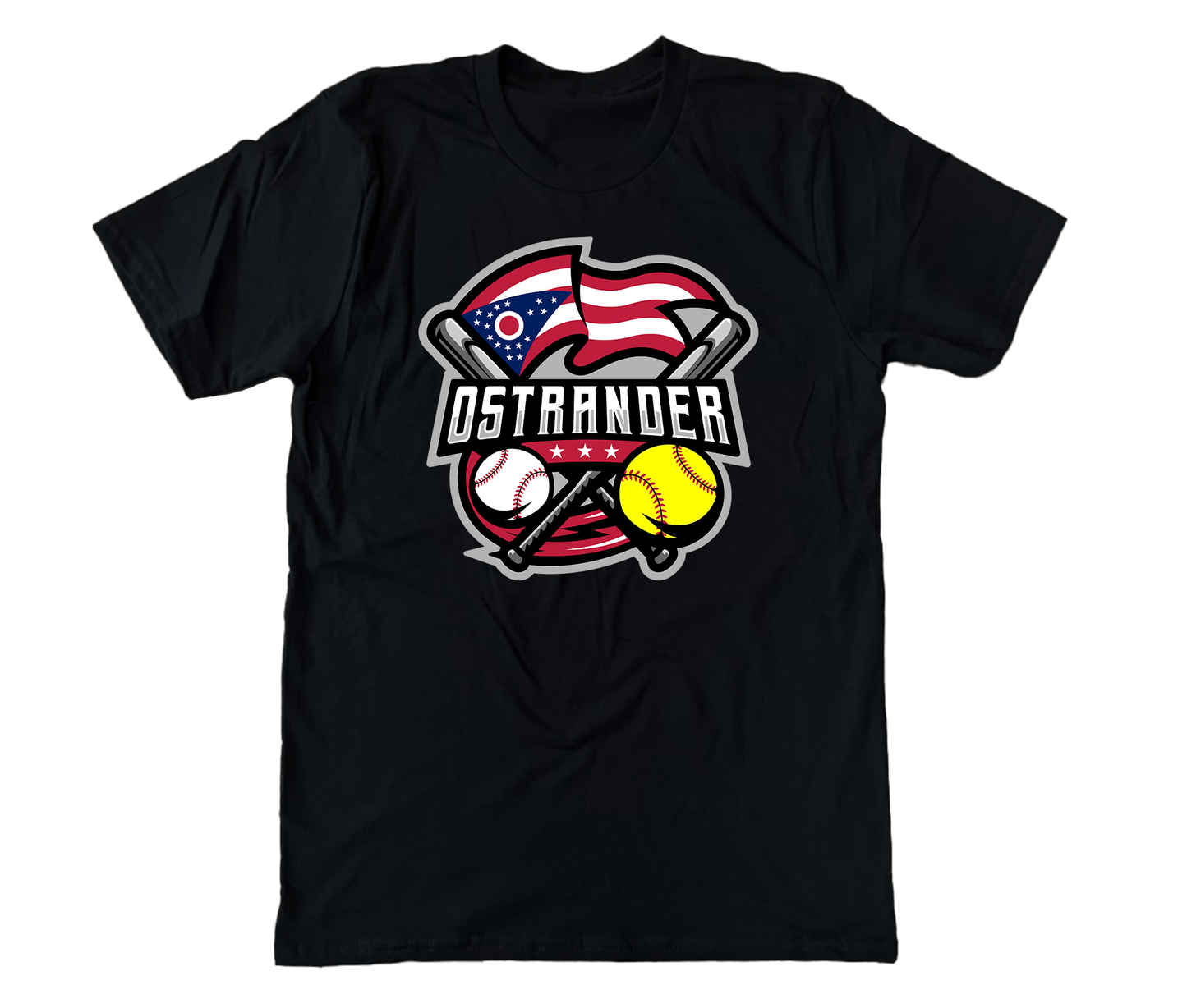 Ostrander Baseball/Softball 2024 Official Logo Unisex Short Sleeve Tee