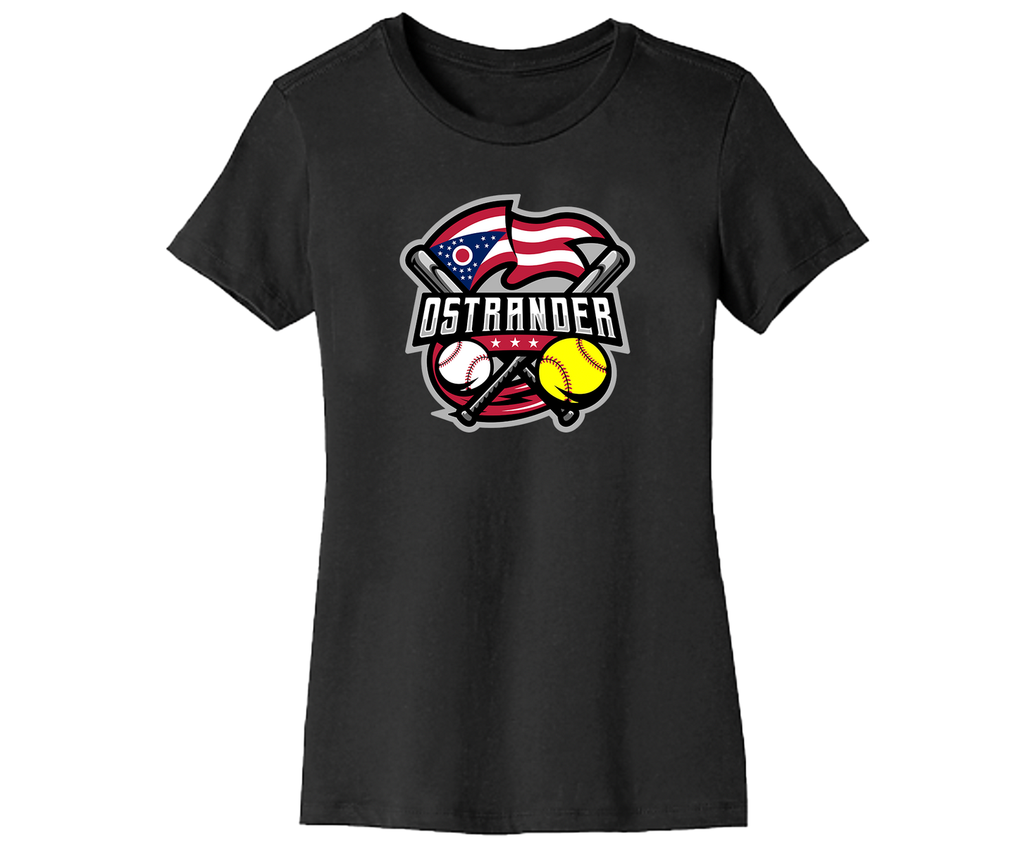 Ostrander Baseball/Softball 2024 Official Logo Women's Short Sleeve Tee