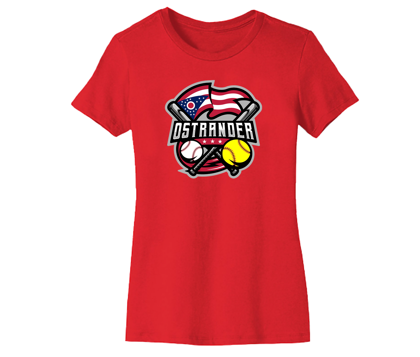 Ostrander Baseball/Softball 2024 Official Logo Women's Short Sleeve Tee