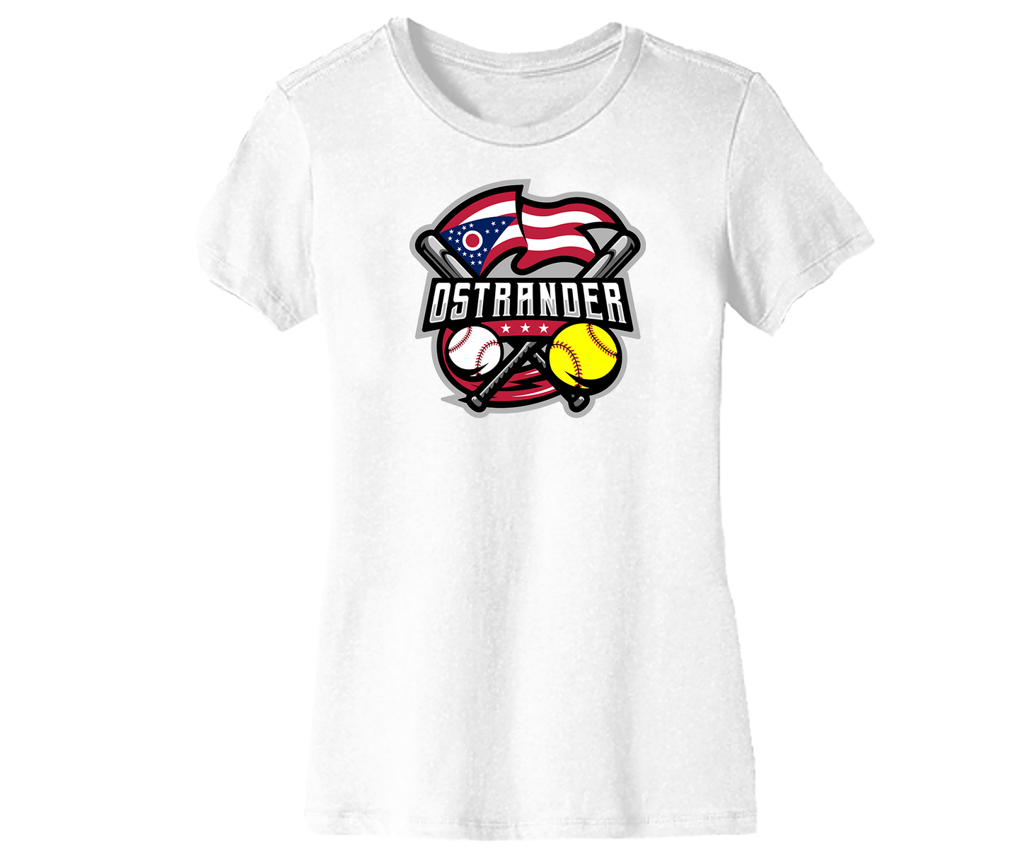 Ostrander Baseball/Softball 2024 Official Logo Women's Short Sleeve Tee