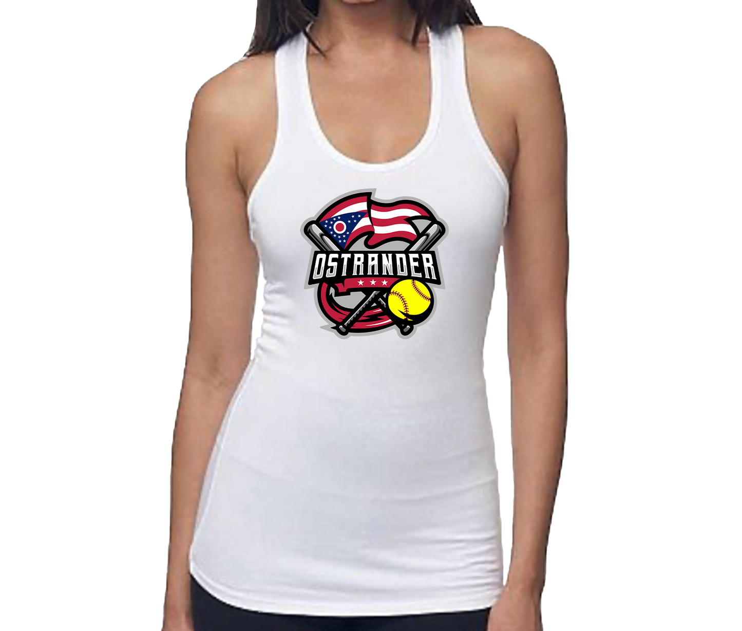 Ostrander Softball 2024 Official Logo Women's Bamboo/Spandex Racer Tank