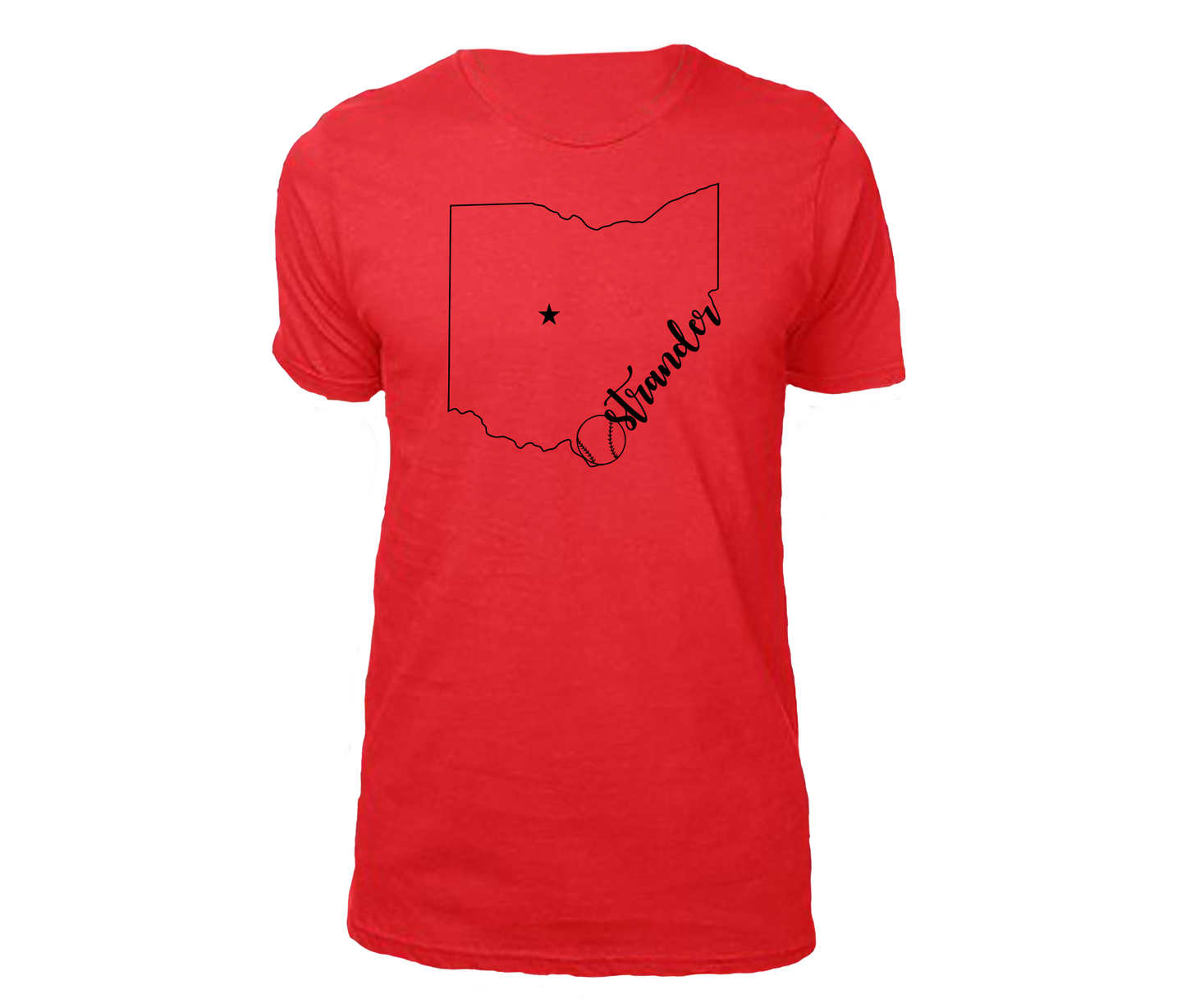 Ohio Outline Unisex Athletic T-shirt