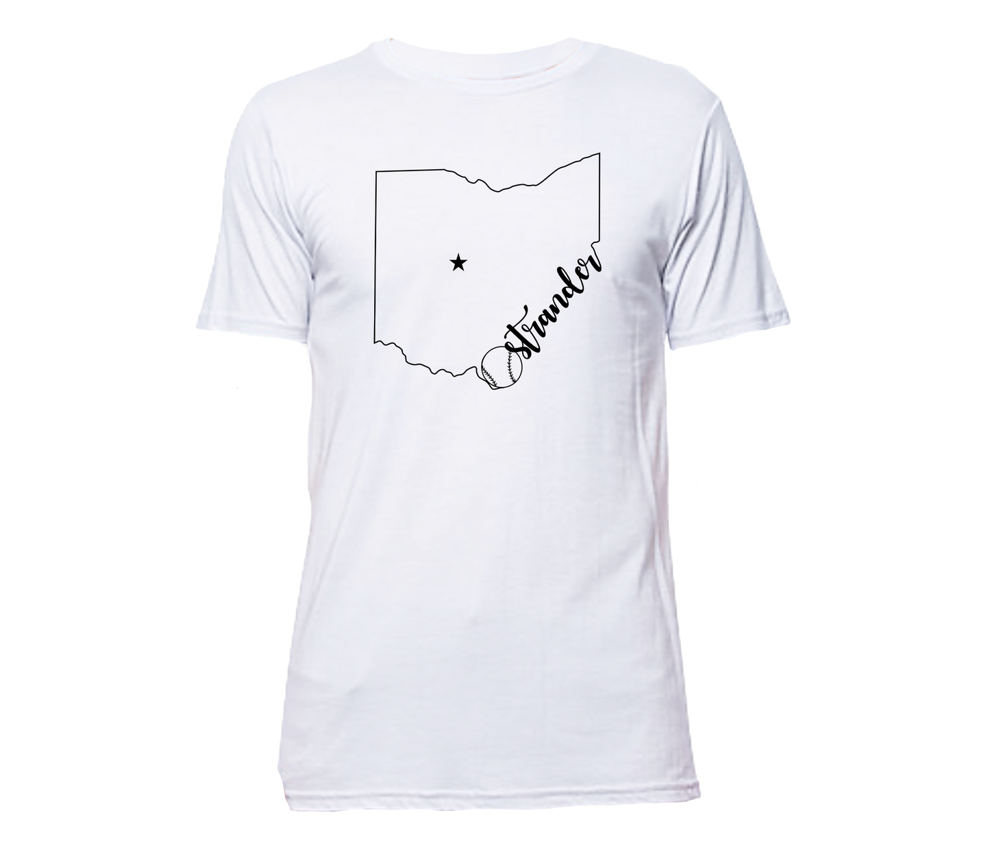 Ohio Outline Unisex Athletic T-shirt