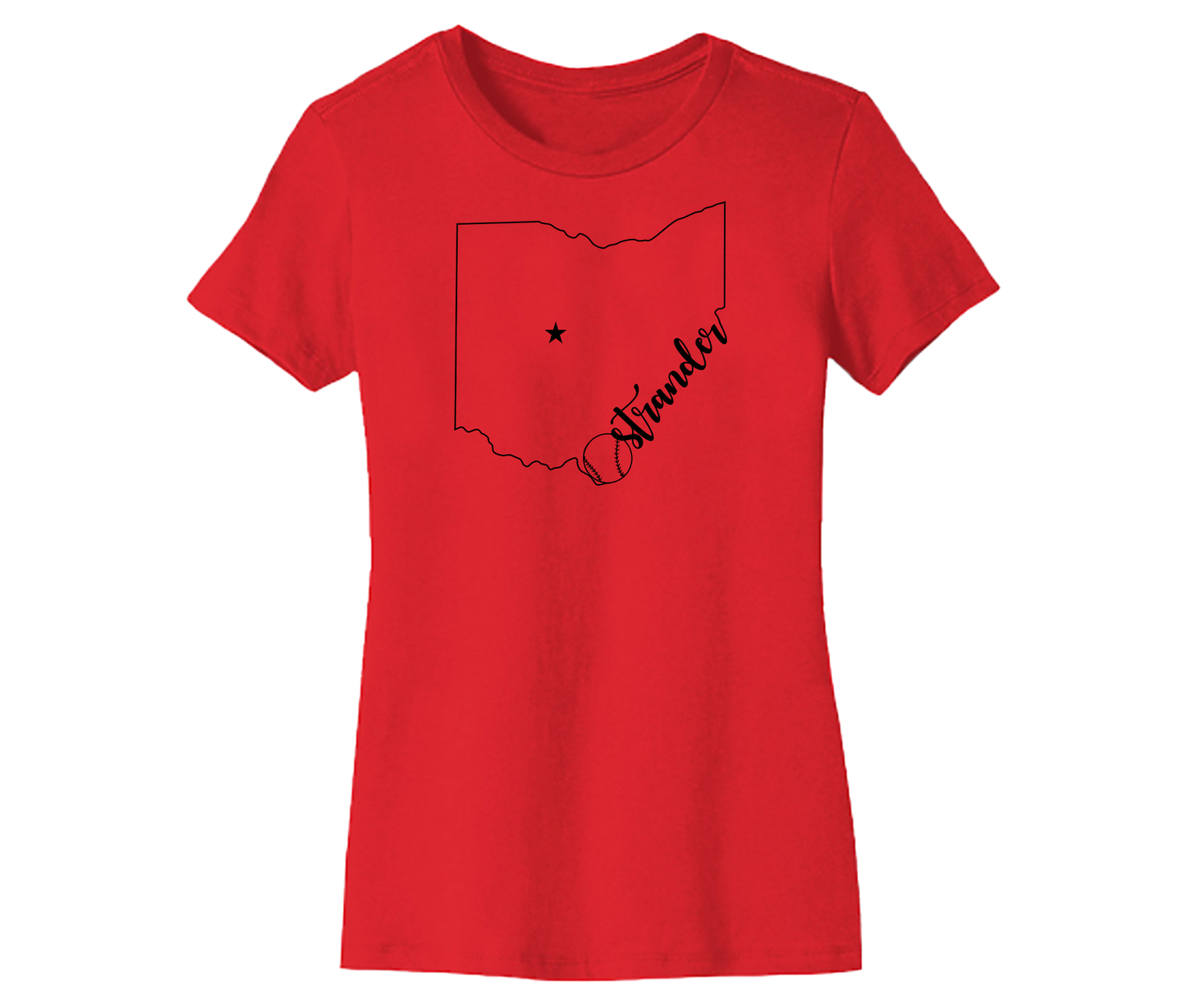 Ohio Outline Women's Short Sleeve Tee