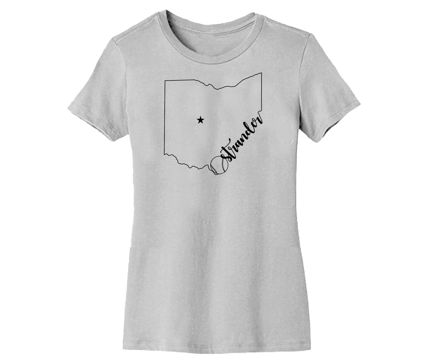 Ohio Outline Women's Short Sleeve Tee