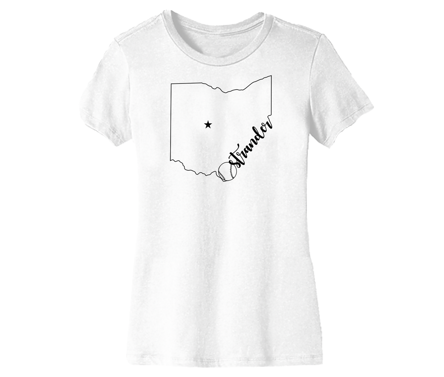 Ohio Outline Women's Short Sleeve Tee