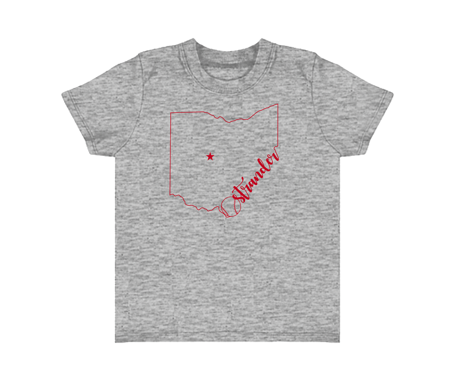 Ostrander OH Outline Toddler & Youth Short Sleeve T-shirt