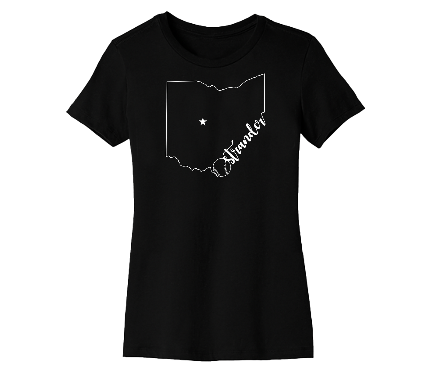 Ohio Outline Women's Short Sleeve Tee