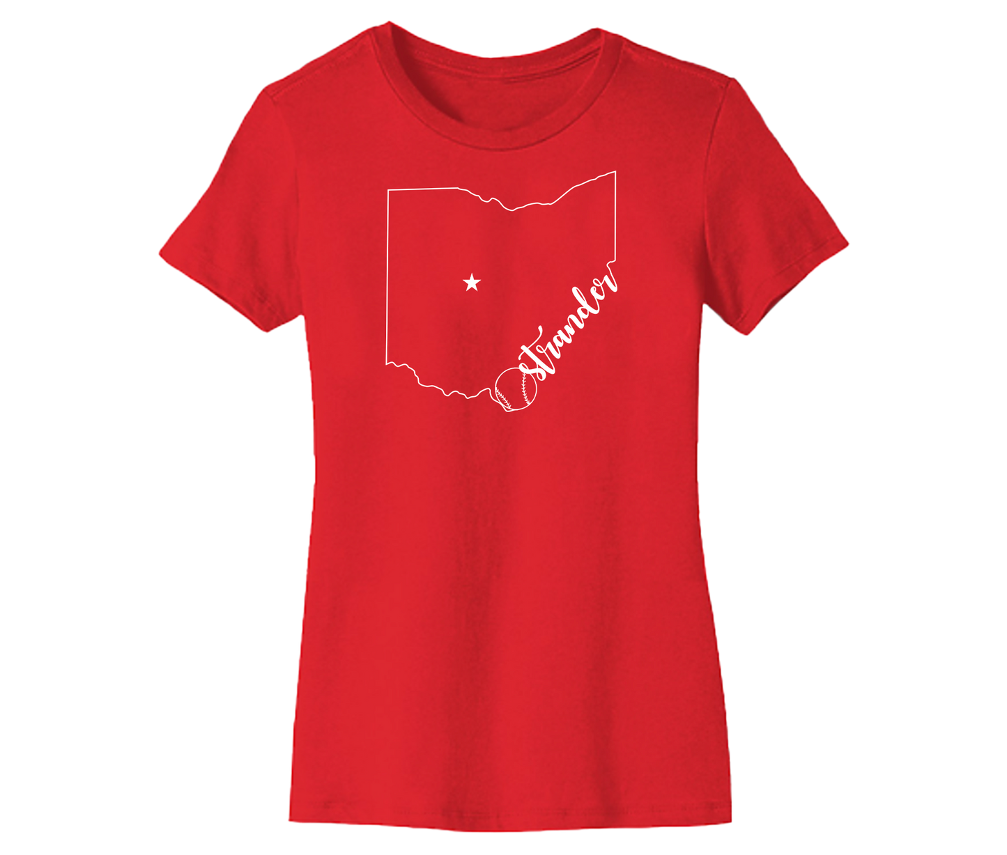 Ohio Outline Women's Short Sleeve Tee