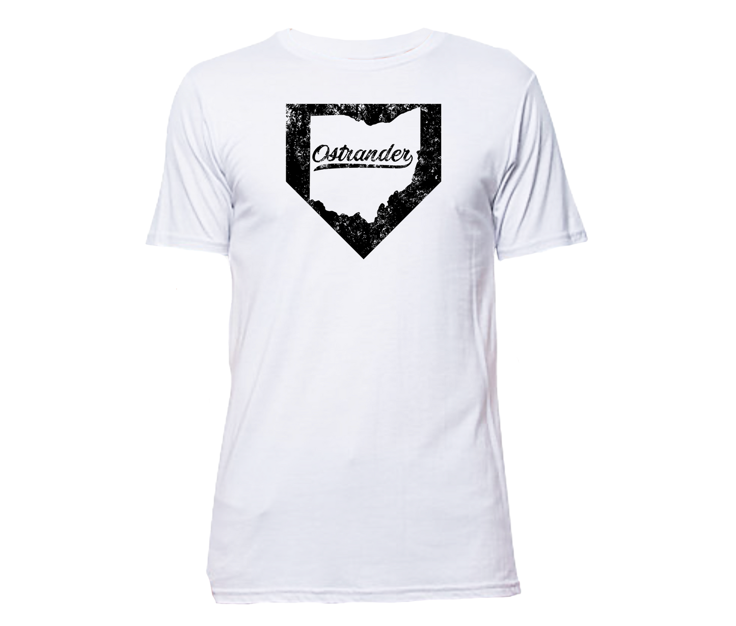 Ostrander OH Home Plate Unisex Athletic T-shirt