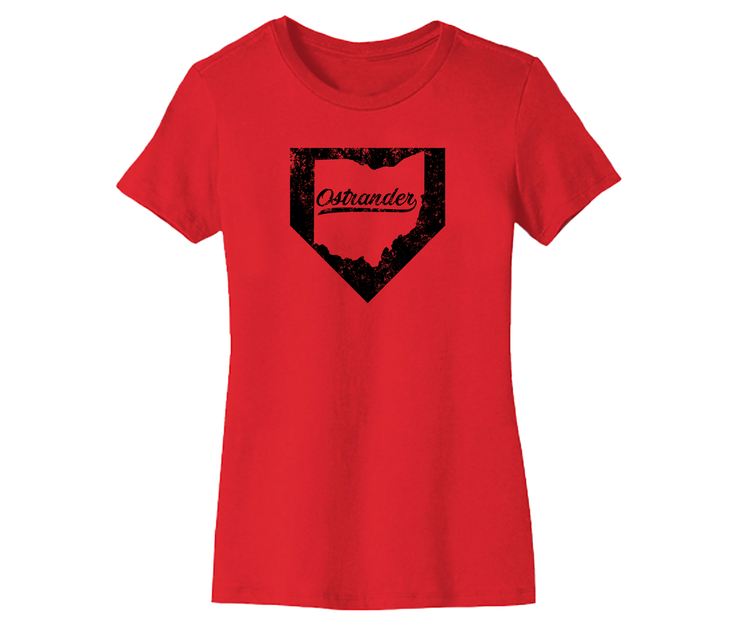 Ostrander OH Home Plate Women's Short Sleeve Tee