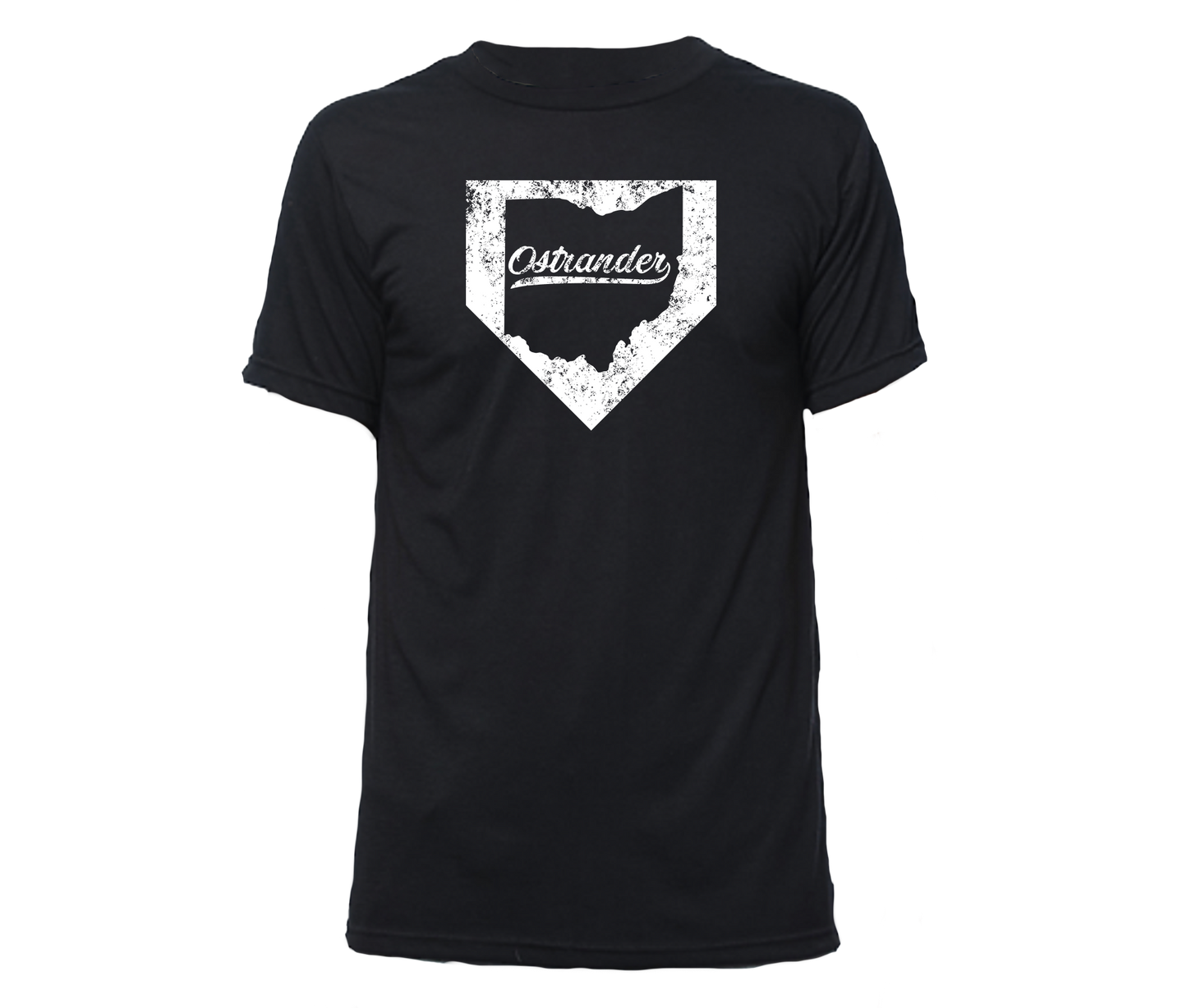 Ostrander OH Home Plate Unisex Athletic T-shirt