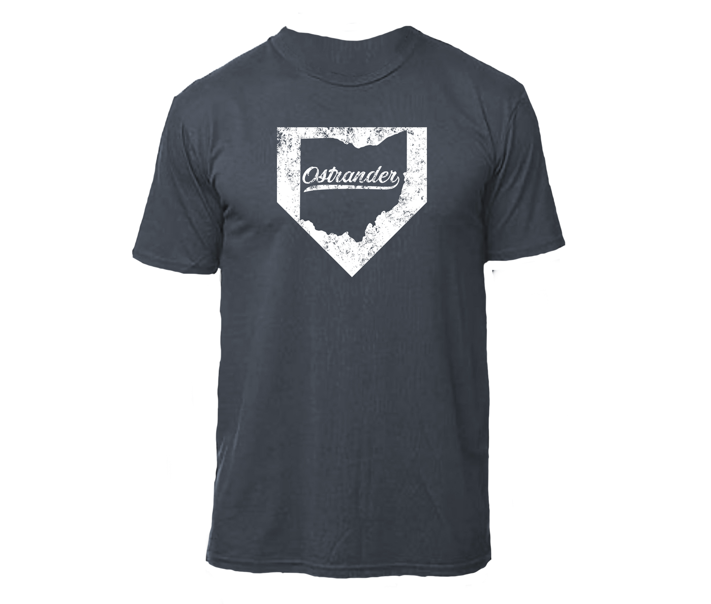 Ostrander OH Home Plate Unisex Athletic T-shirt