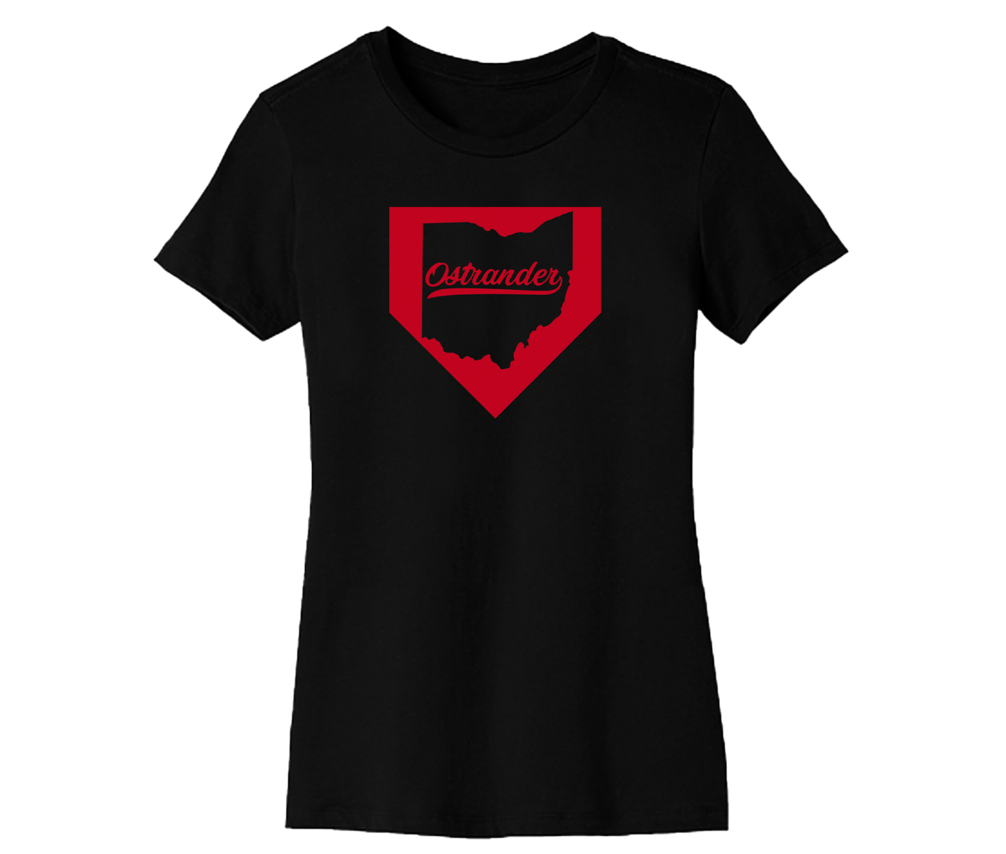 Ostrander OH Home Plate Women's Short Sleeve Tee