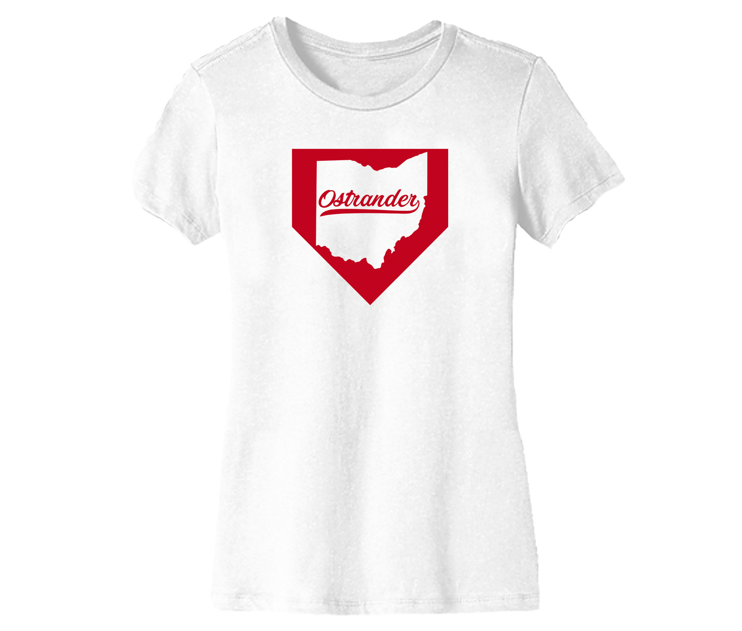 Ostrander OH Home Plate Women's Short Sleeve Tee