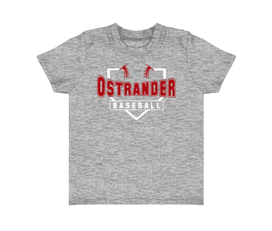 Ostrander Home Plate Baseball Toddler & Youth Short Sleeve T-shirt